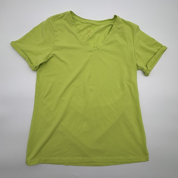 Belle by Kim Gravel Tops - Belle By Kim Gravel Shirt Womens XS Green‎ V Neck Short Sleeve Casual Tee